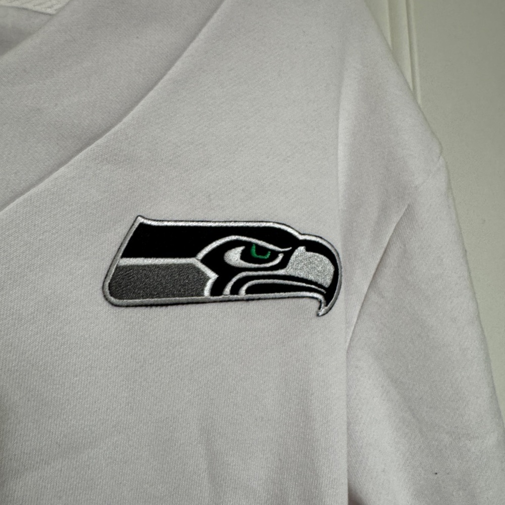 Seattle Seahawks White Cropped Sweatshirt medium - Picture 3 of 3